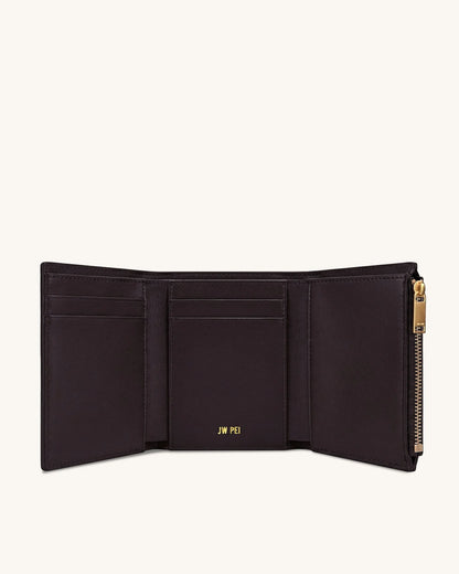 JW Pei Dark Brown Women Hana Hardware Wallet SKU: 7X603X001-3_Dark Brown Image 03