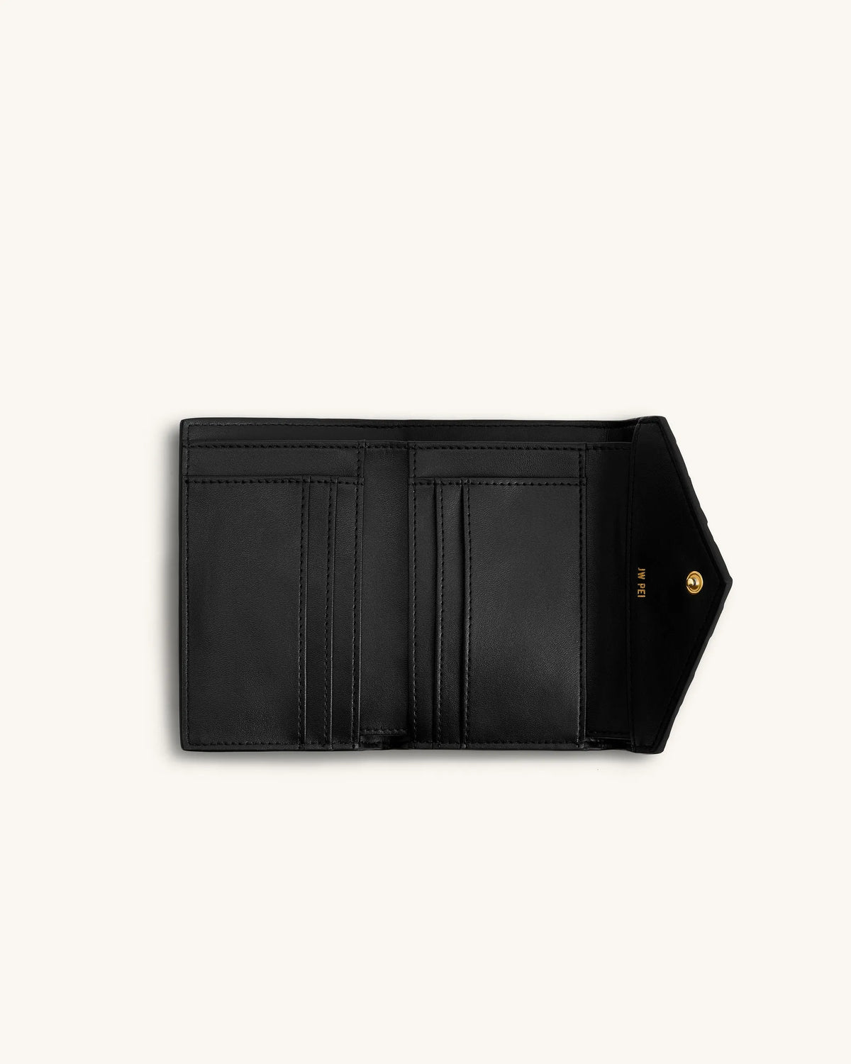 JW Pei Black Women Celeste Woven Textured Envelope Wallet SKU: 7X605X002-1_Black Image 03