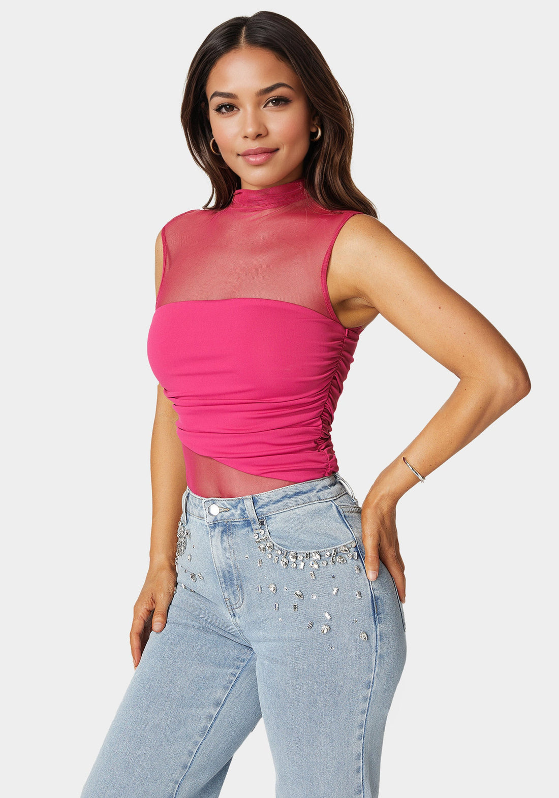 Bebe_Draped Knit Bodysuit_7skb0141be_Sangria_01