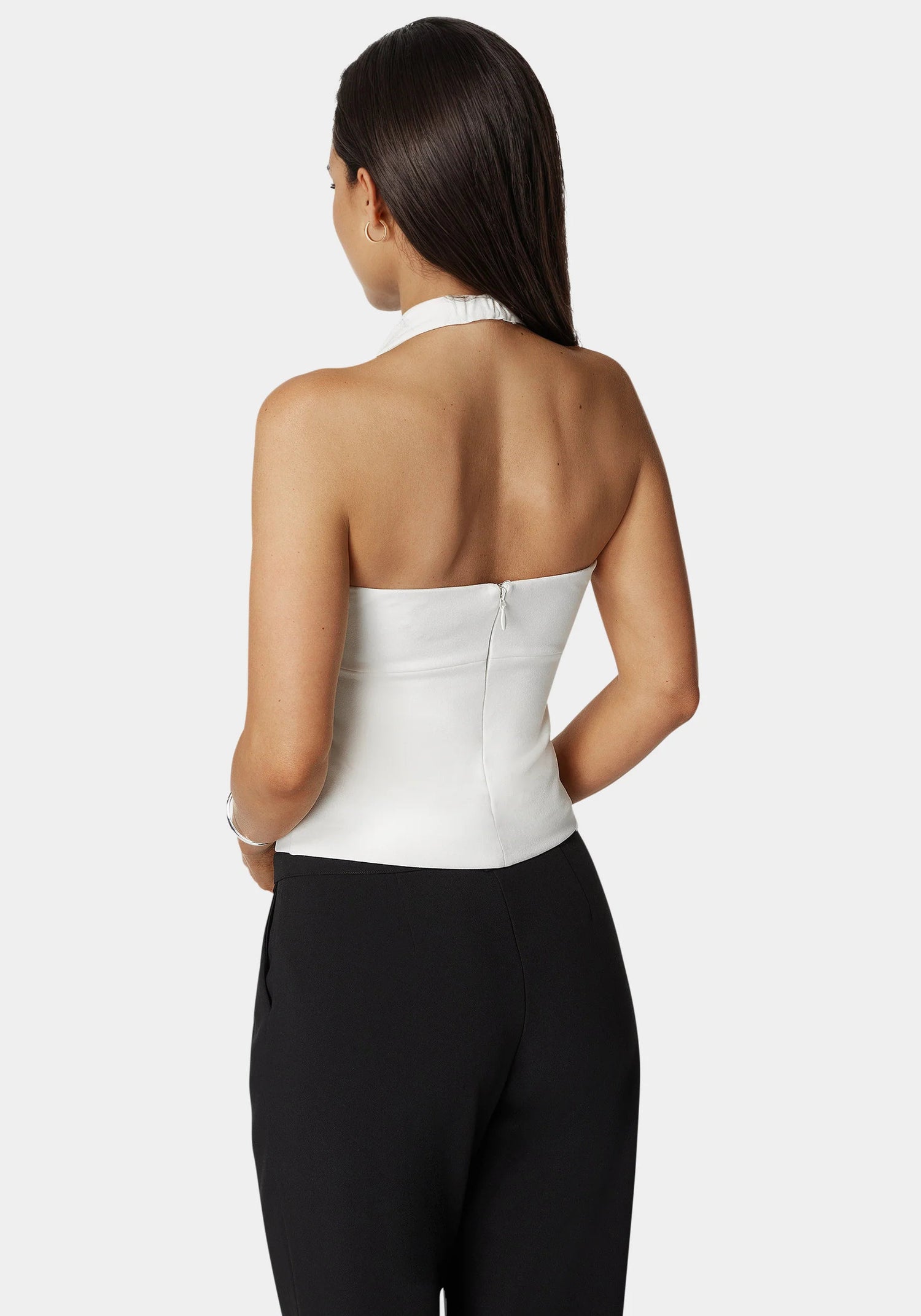 Bebe_Halter Neck Bead Sequin Top_7skt0403be_Pristine_03