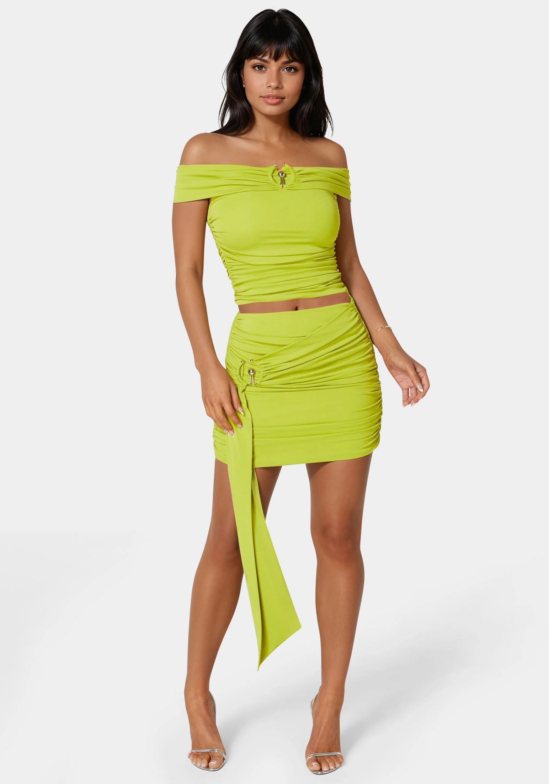 Bebe_Off Shoulder Knit Top_7skt0410be_Grenoble Green_02