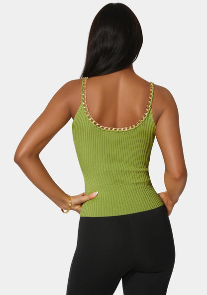 Bebe_Chain Neckline Rib Sweater_7skw0261be_Grenoble Green_03