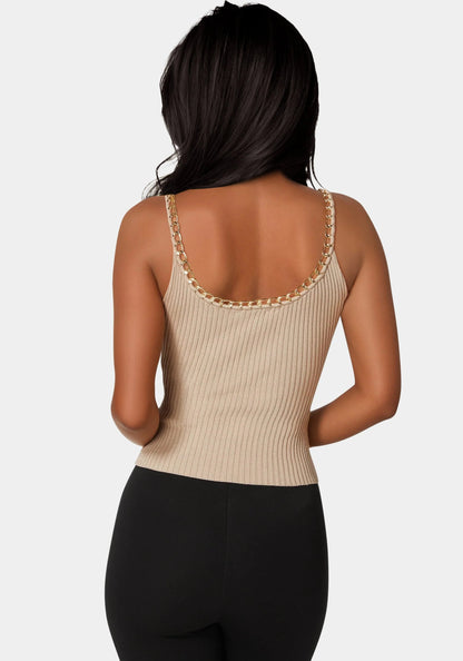 Bebe_Chain Neckline Rib Sweater_7skw0261be_Tan_03