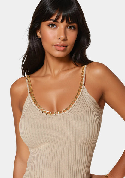 Bebe_Chain Neckline Rib Sweater_7skw0261be_Tan_04