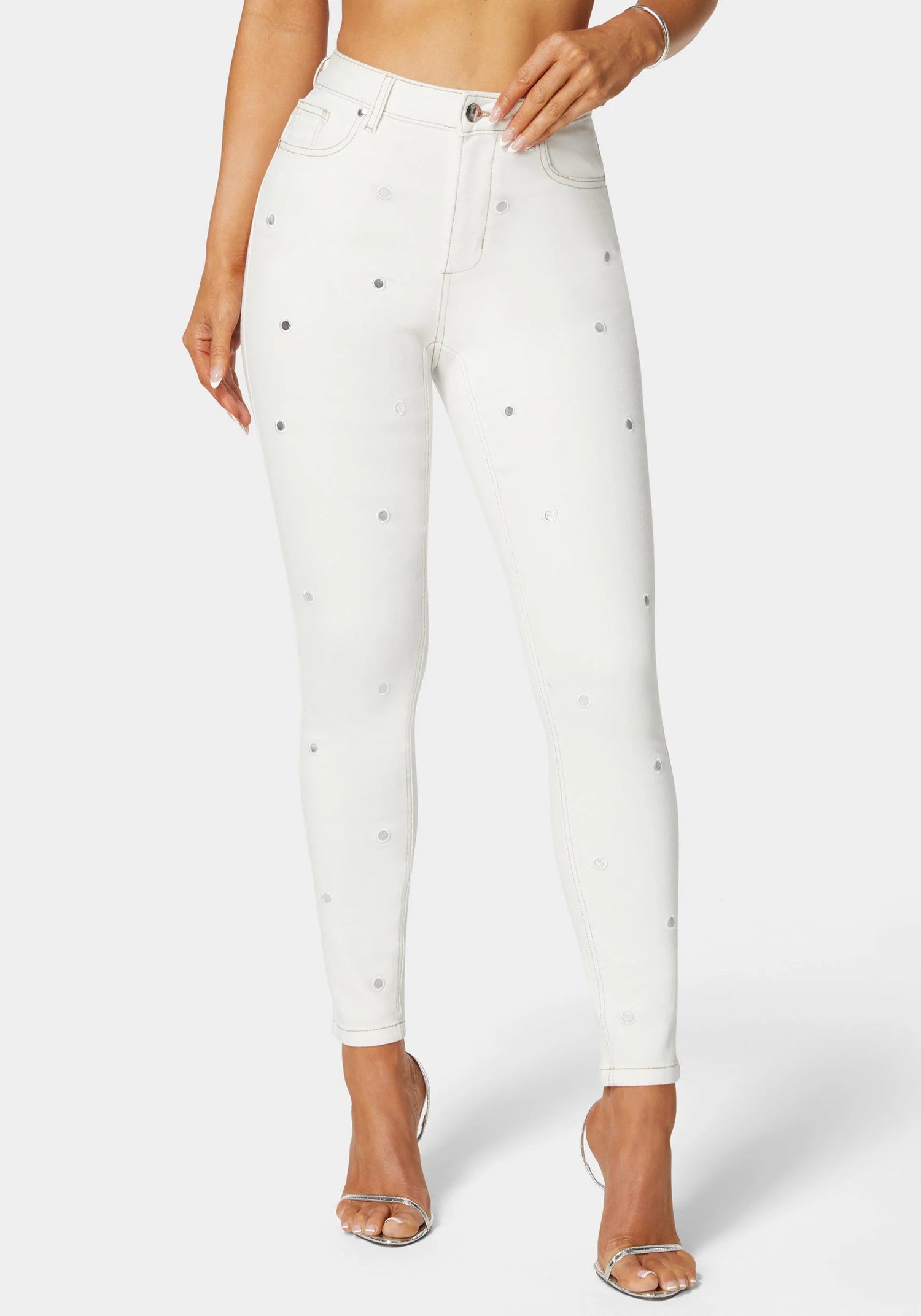 Bebe_High Waist Mirror Effect Skinny Leg Jeans_7swd0190be_Soft White Wash_02