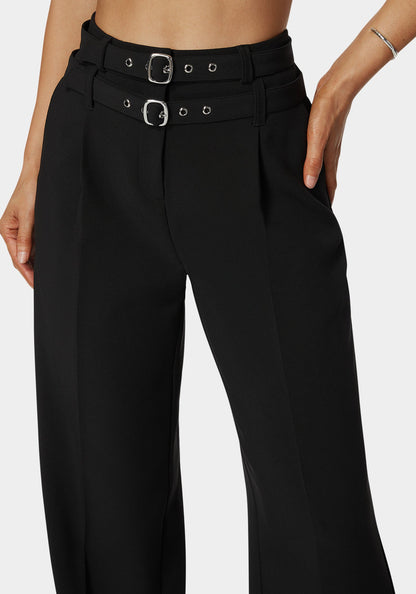 Bebe_High Waist Double Belted Palazzo Pant_7swp0348be_Black_04