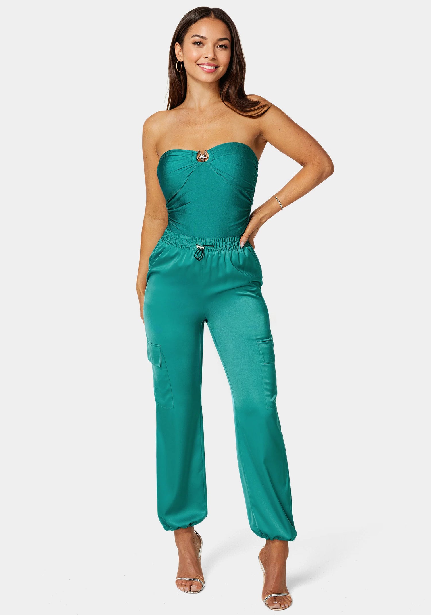 Bebe_Stretch Satin Cargo Jogger_7swp0356be_Tropical Green_01