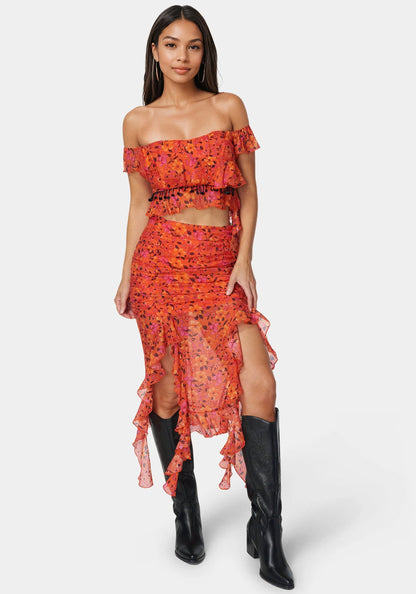 Bebe_Ruffle Fringe Top_7swt0393be_Vibrant Desert Flowers Print_03