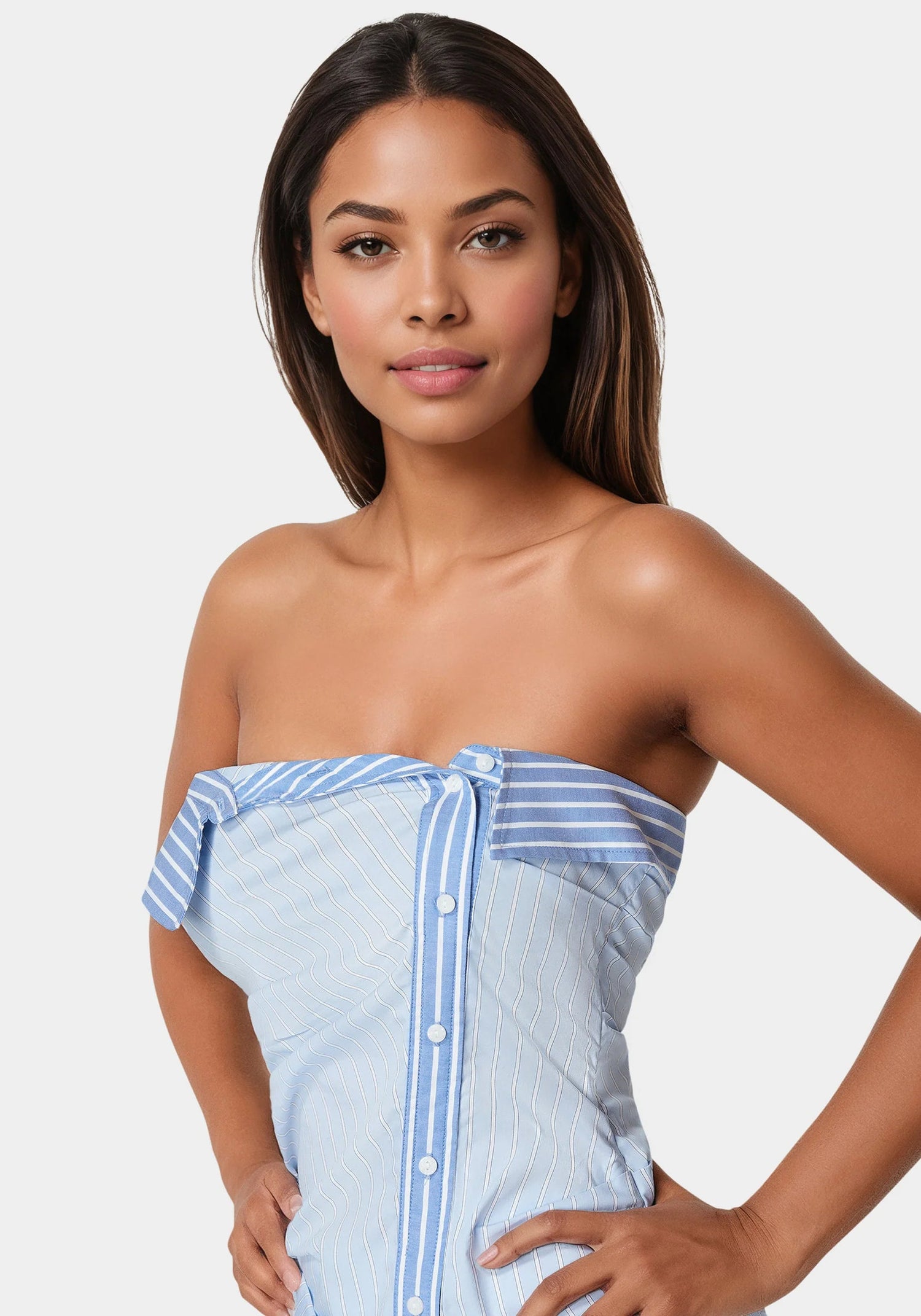 Bebe_Ruched Asymmetric Top_7swt0398be_Clear Sky Regatta_04