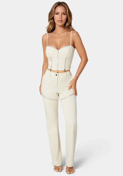 Bebe_Zipper Detail Corset Top_7swt0409be_Parchment_02