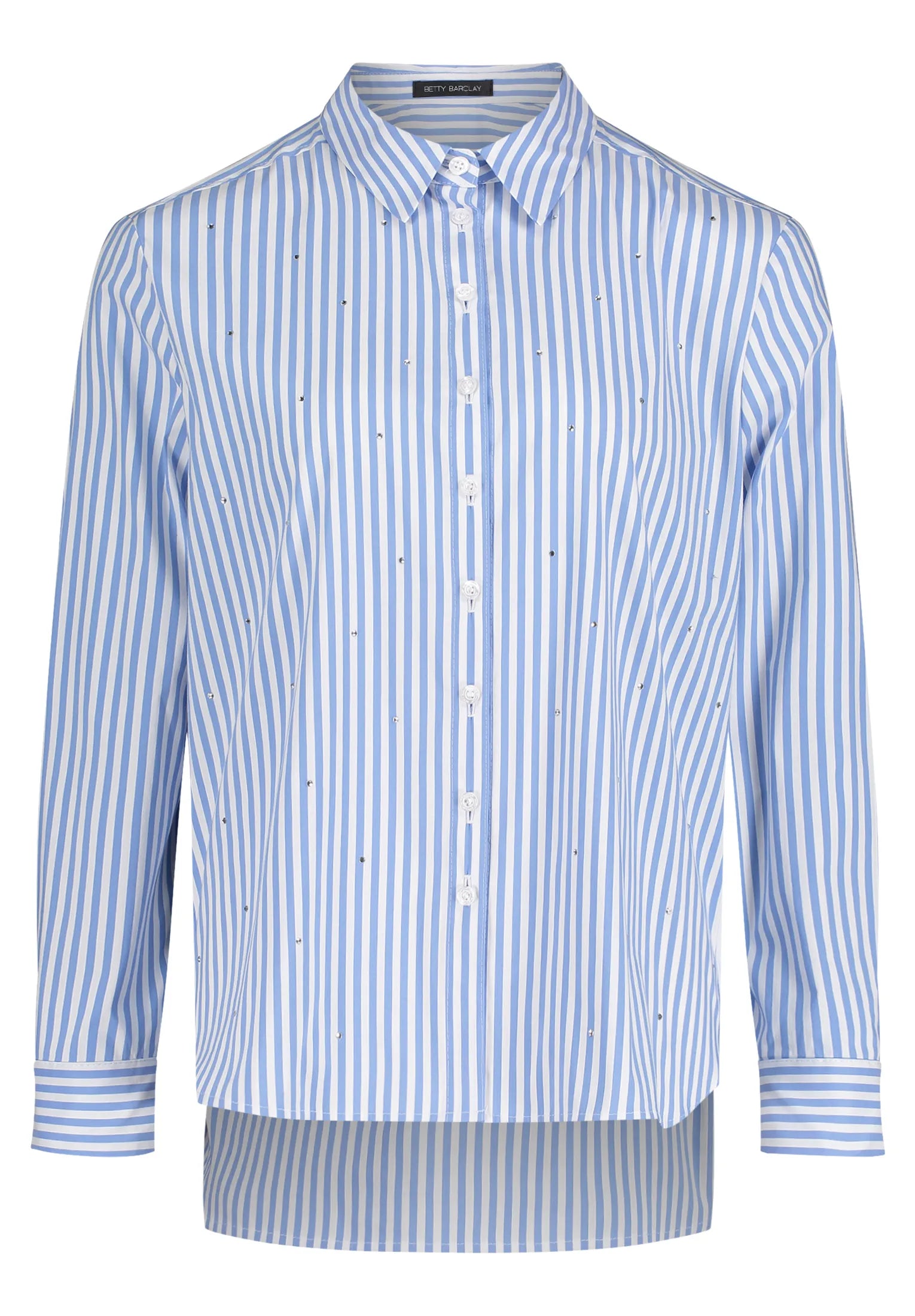 Betty Barclay White/Blue Women Shirt Blouse with Collar SKU: 8002-1758_1880 Image 06