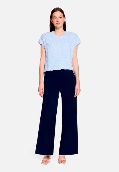 Betty Barclay White/Light Blue Women Shirt Blouse with Embroidery SKU: 8004-3367_1886 Image 02