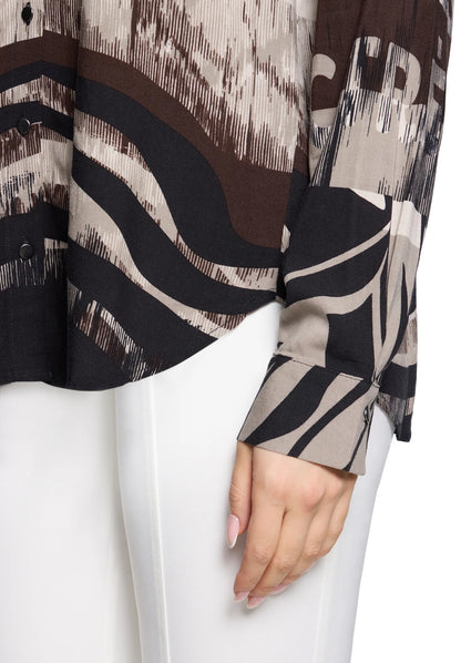 Betty Barclay Beige/Black Women Shirt Blouse with Rhinestones SKU: 8009-1737_7898 Image 05