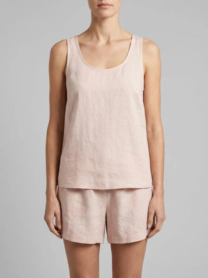 La Vie en Rose Sand Linen Mix Women Linen Blend Cami SKU: 80100045_20124 Image 00