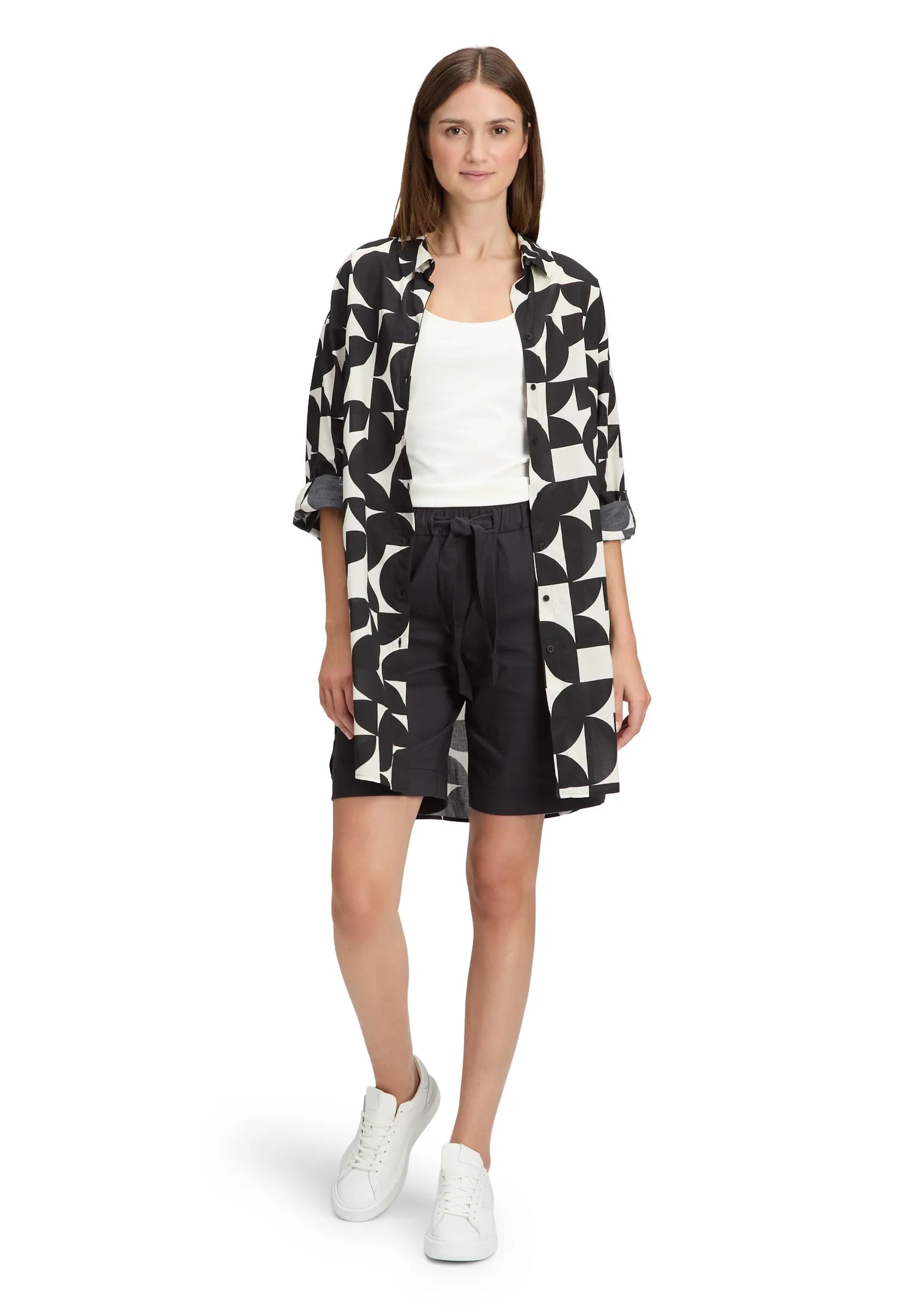 Betty Barclay Black/Cream Women Blouse Long 1/1 Sleeve SKU: 8017-3368_9812 Image 02