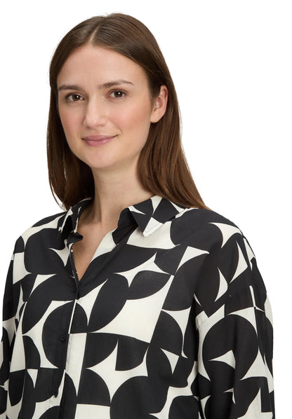Betty Barclay Black/Cream Women Blouse Long 1/1 Sleeve SKU: 8017-3368_9812 Image 05
