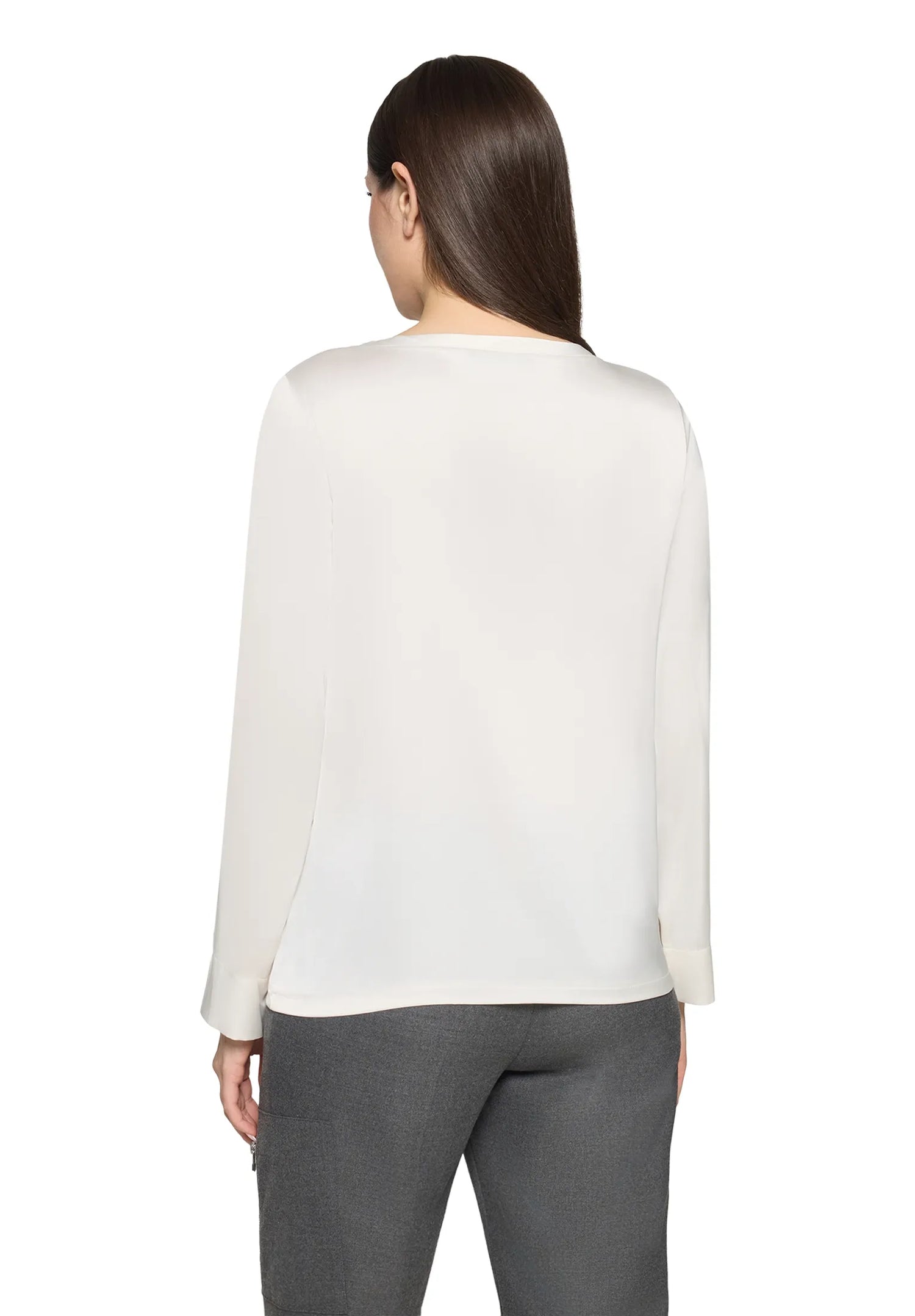 Betty Barclay Offwhite Women Slip-On Blouse with Boat Neckline SKU: 8018-1849_1014 Image 03