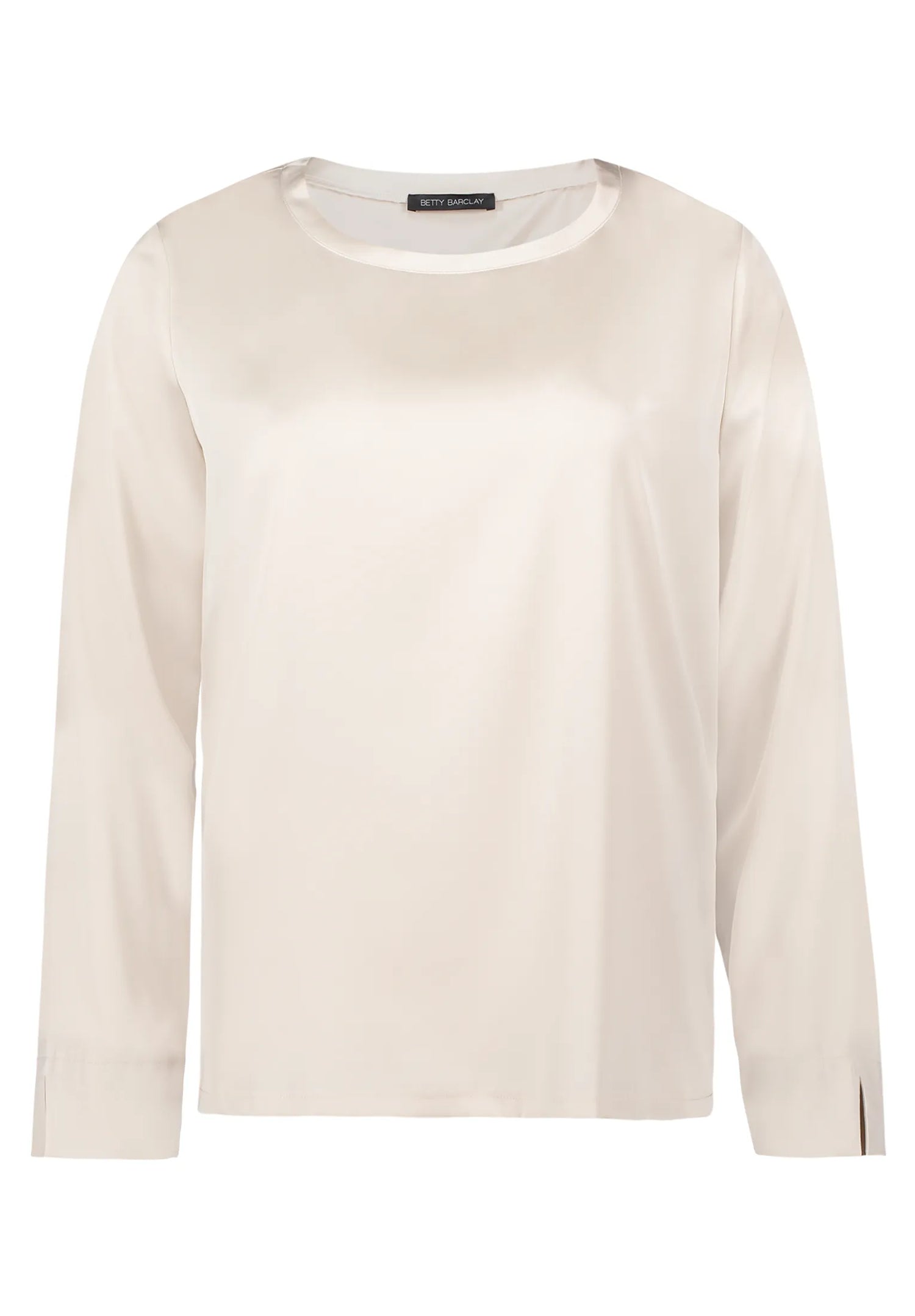 Betty Barclay Silky Beige Women Slip-On Blouse with Boat Neckline SKU: 8018-1849_9103 Image 06