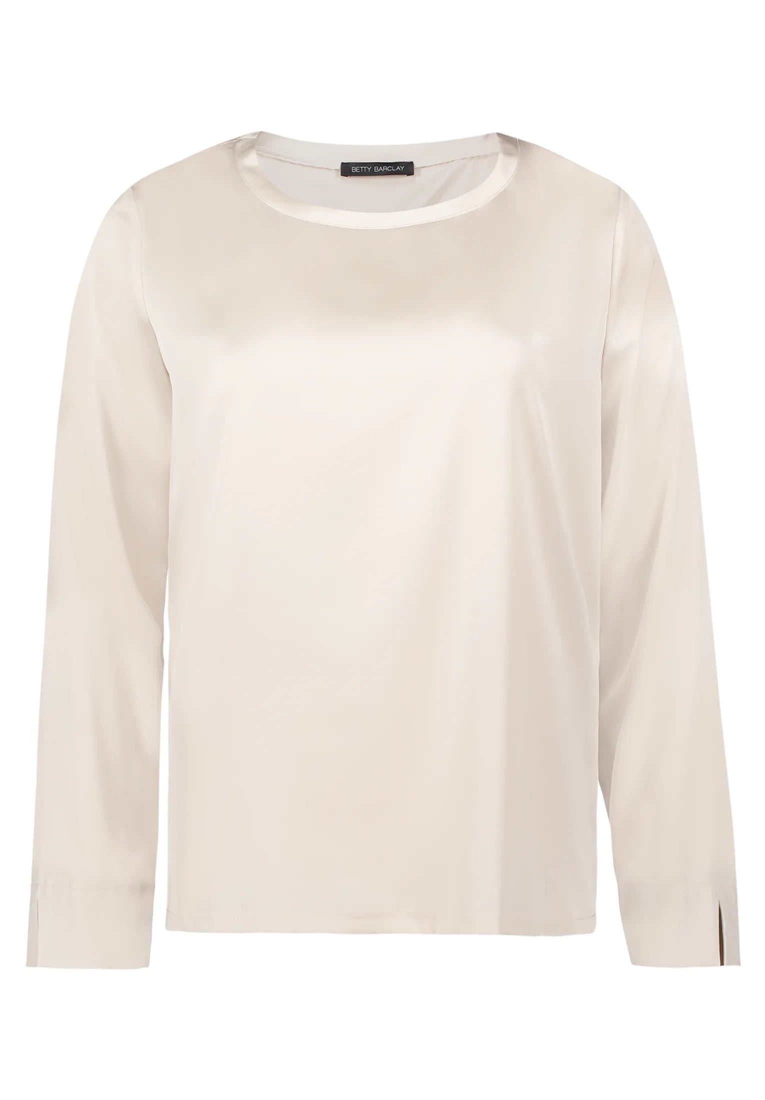 Betty Barclay Silky Beige Women Slip-On Blouse with Boat Neckline SKU: 8018-1849_9103 Image 06