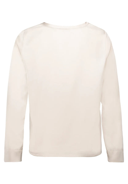 Betty Barclay Silky Beige Women Slip-On Blouse with Boat Neckline SKU: 8018-1849_9103 Image 07