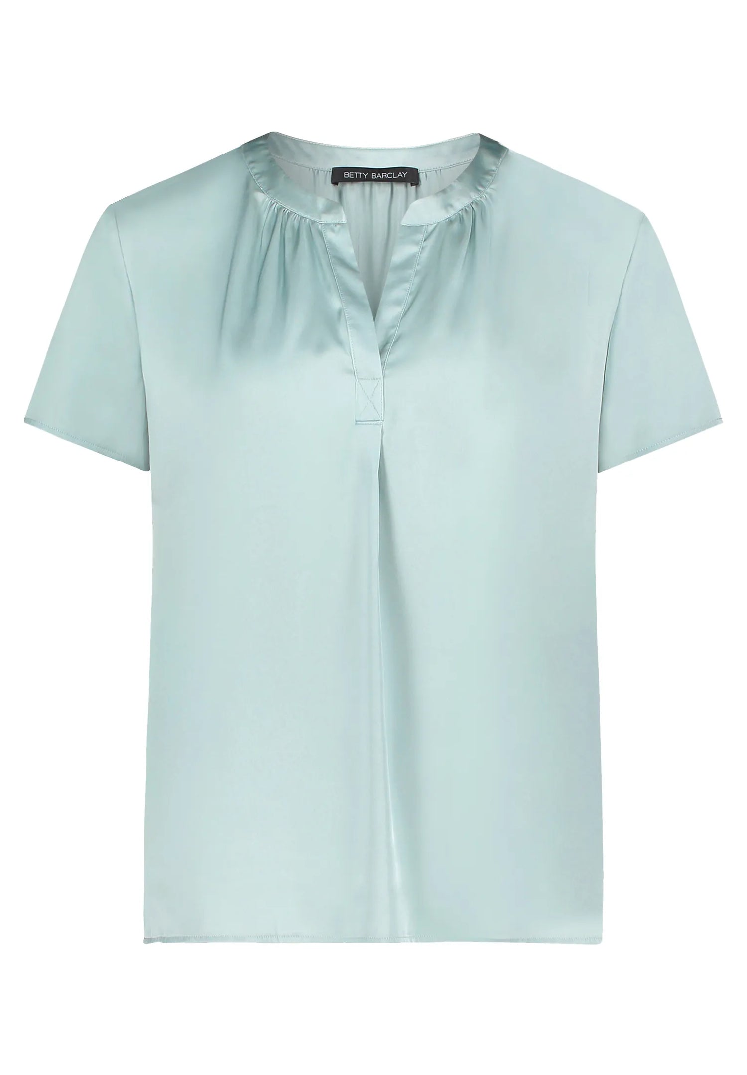 Betty Barclay Gray Mist Women Short-Sleeved Satin Blouse SKU: 8020-1849_8270 Image 01