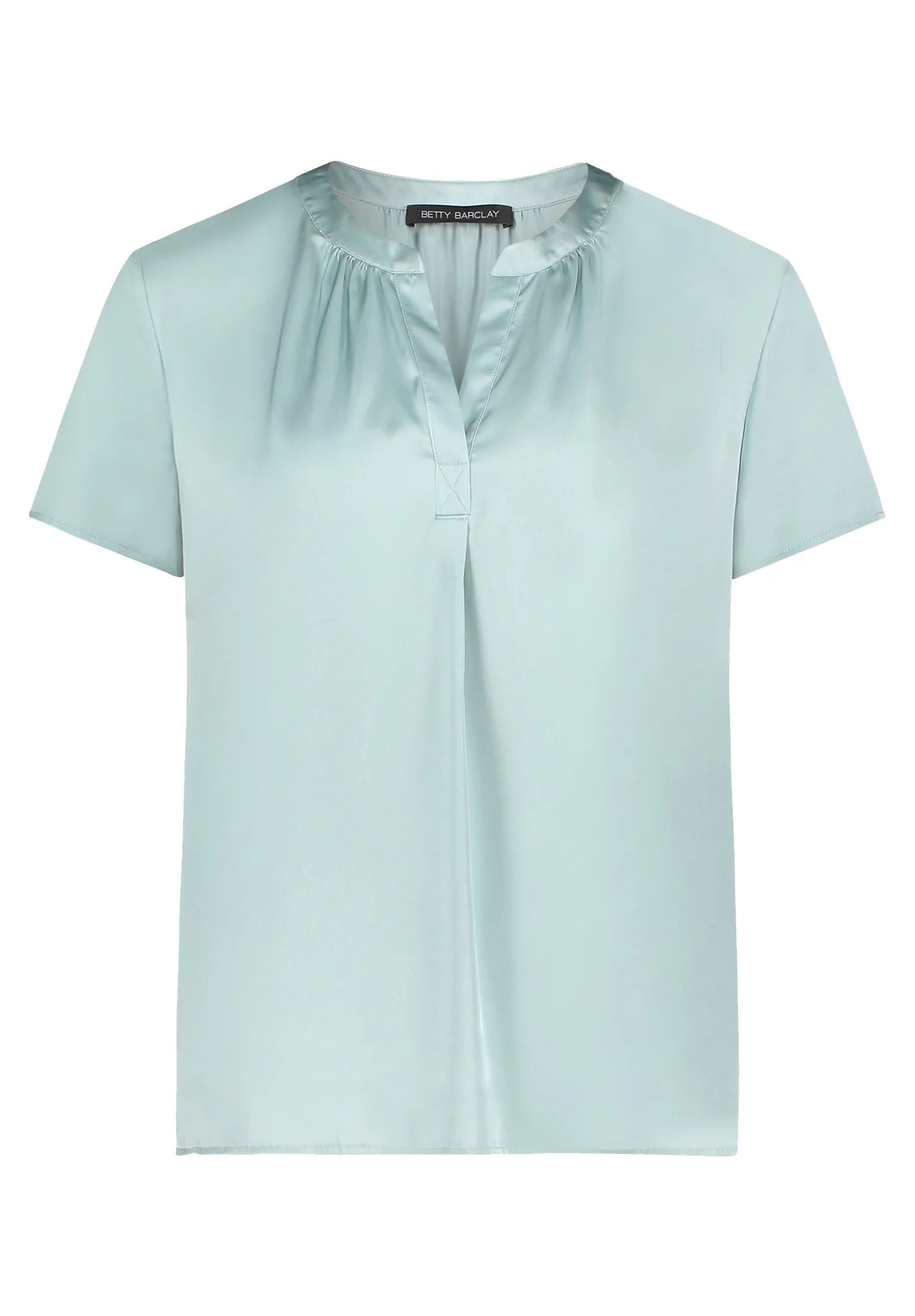 Betty Barclay Gray Mist Women Short-Sleeved Satin Blouse SKU: 8020-1849_8270 Image 01