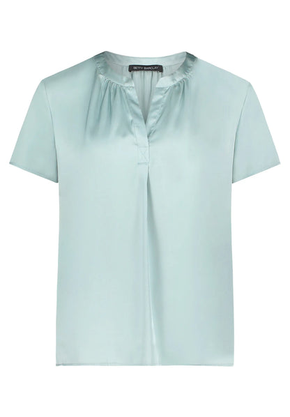 Betty Barclay Gray Mist Women Short-Sleeved Satin Blouse SKU: 8020-1849_8270 Image 01