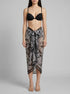 La Vie en Rose Black & White Tropical Women Long Chiffon Pareo SKU: 80200097_P00508 Image 00