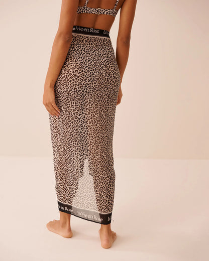 La Vie en Rose Leopard Women Long Chiffon Pareo SKU: 80200097_P20085 Image 03