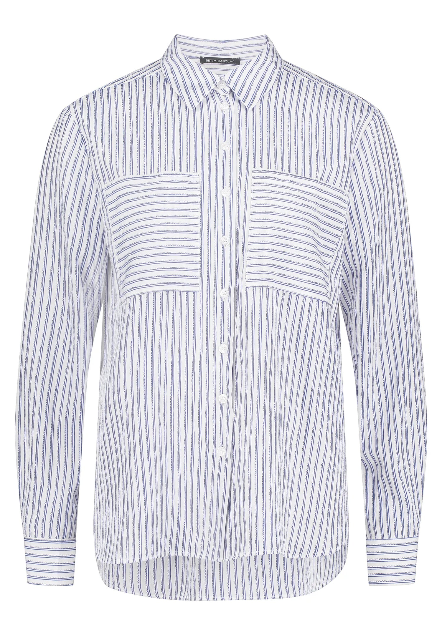 Betty Barclay White/Blue Women Blouse Long 1/1 Sleeve SKU: 8024-1856_1880 Image 01