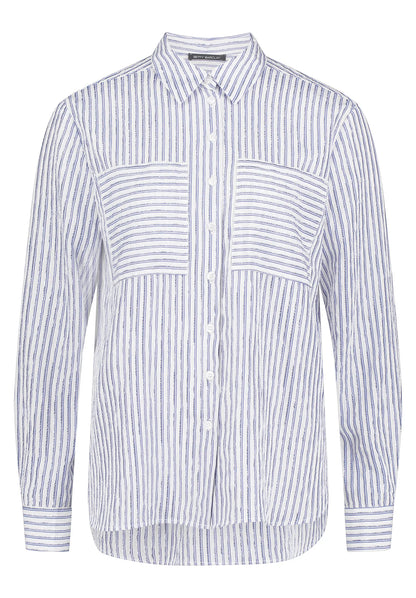 Betty Barclay White/Blue Women Blouse Long 1/1 Sleeve SKU: 8024-1856_1880 Image 01