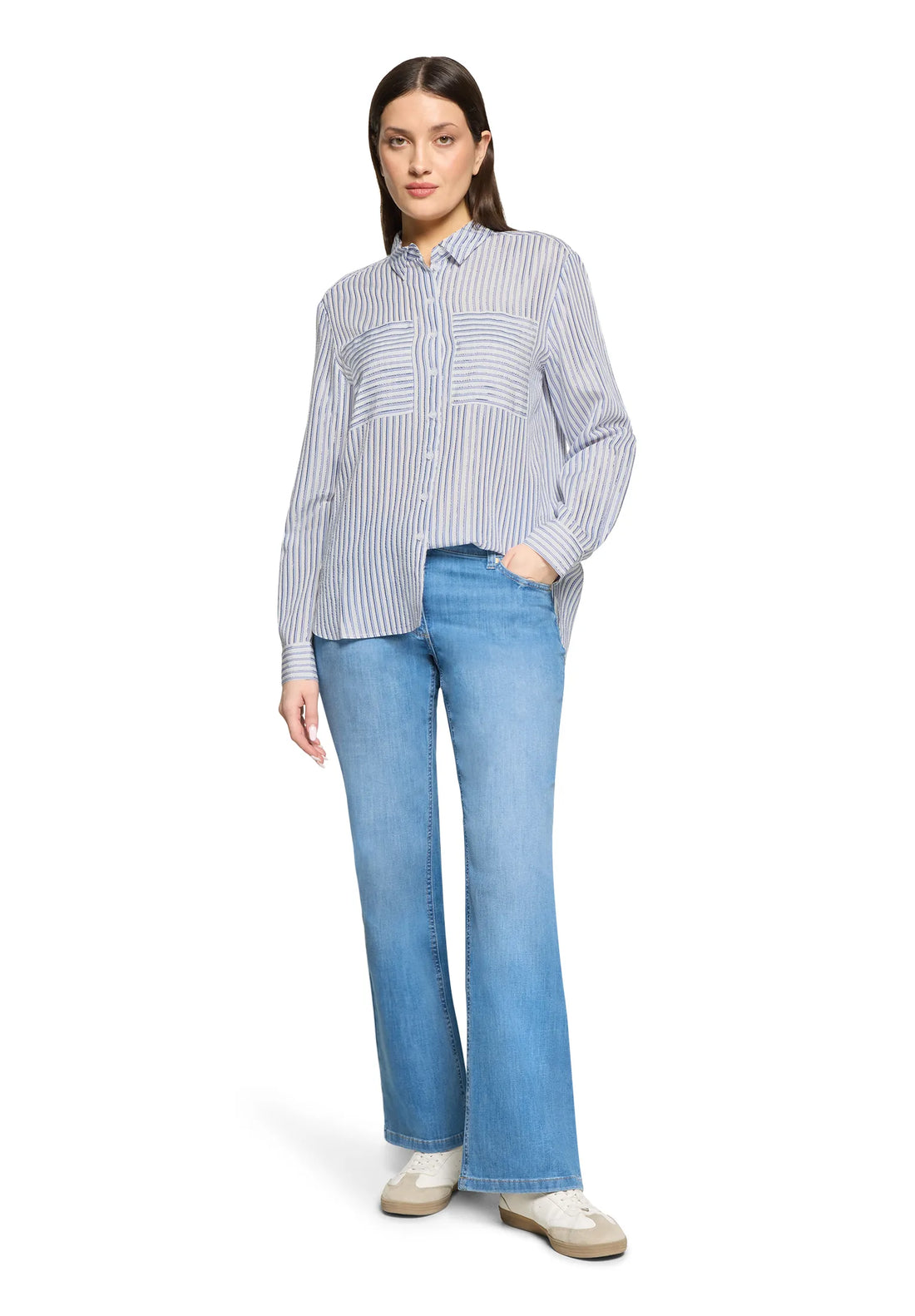 Betty Barclay White/Blue Women Blouse Long 1/1 Sleeve SKU: 8024-1856_1880 Image 06