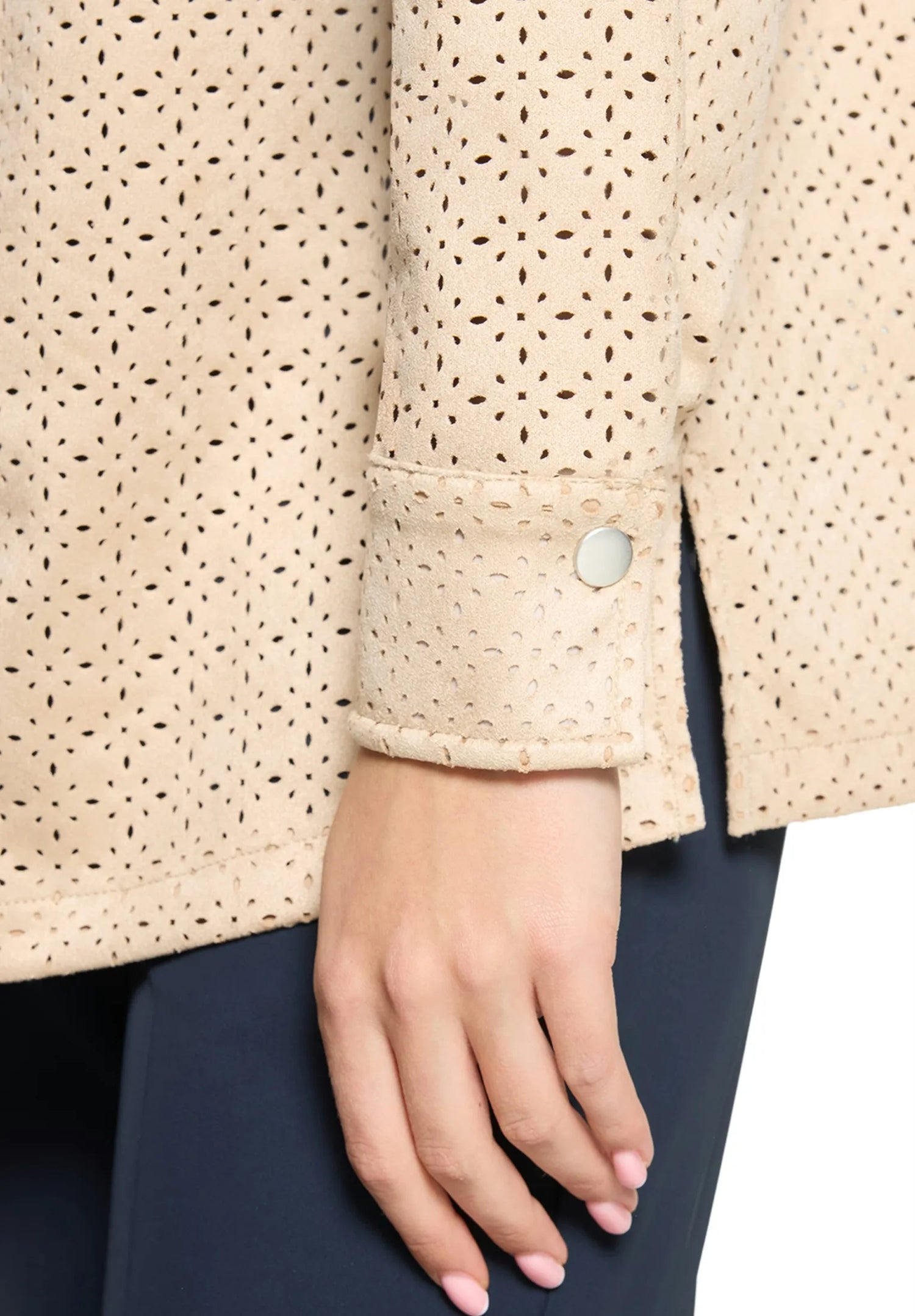Betty Barclay Classic Beige Women Shirt Blouse with Button Placket SKU: 8026-1835_7234 Image 04