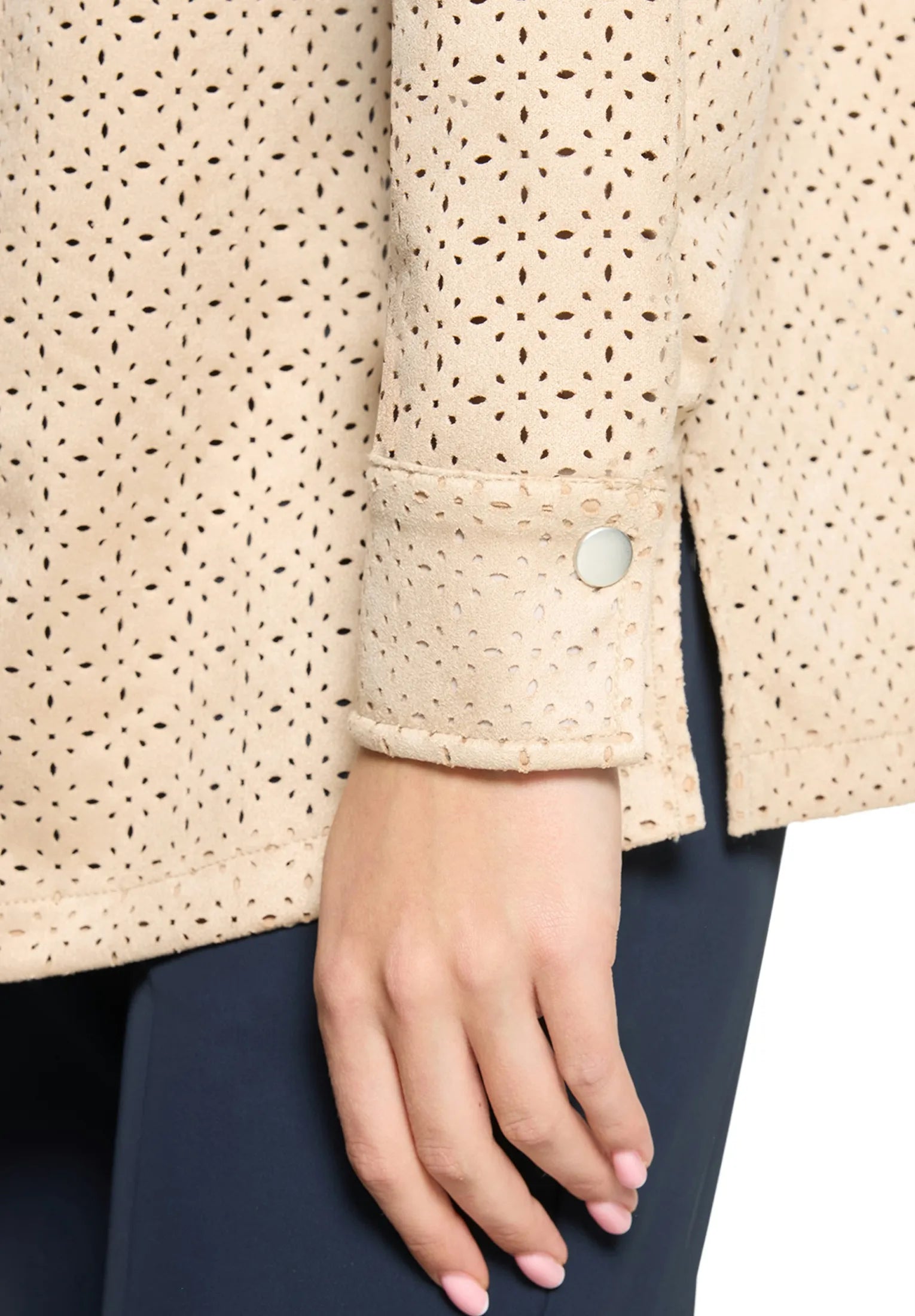 Betty Barclay Classic Beige Women Shirt Blouse with Button Placket SKU: 8026-1835_7234 Image 04