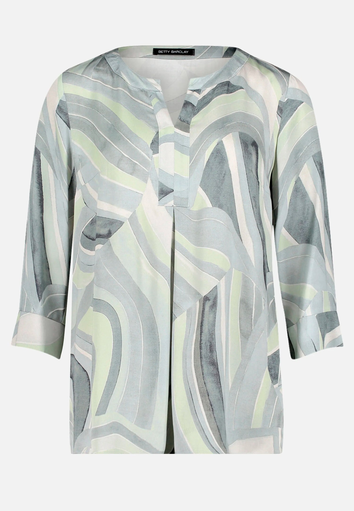 Betty Barclay Mint/Green Women Patterned Slip-On Blouse SKU: 8027-1859_5806 Image 04