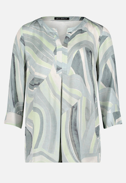 Betty Barclay Mint/Green Women Patterned Slip-On Blouse SKU: 8027-1859_5806 Image 04