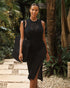 La Vie en Rose Black Beauty Women Openwork Crochet Midi Dress SKU: 80300132_00001 Image 01