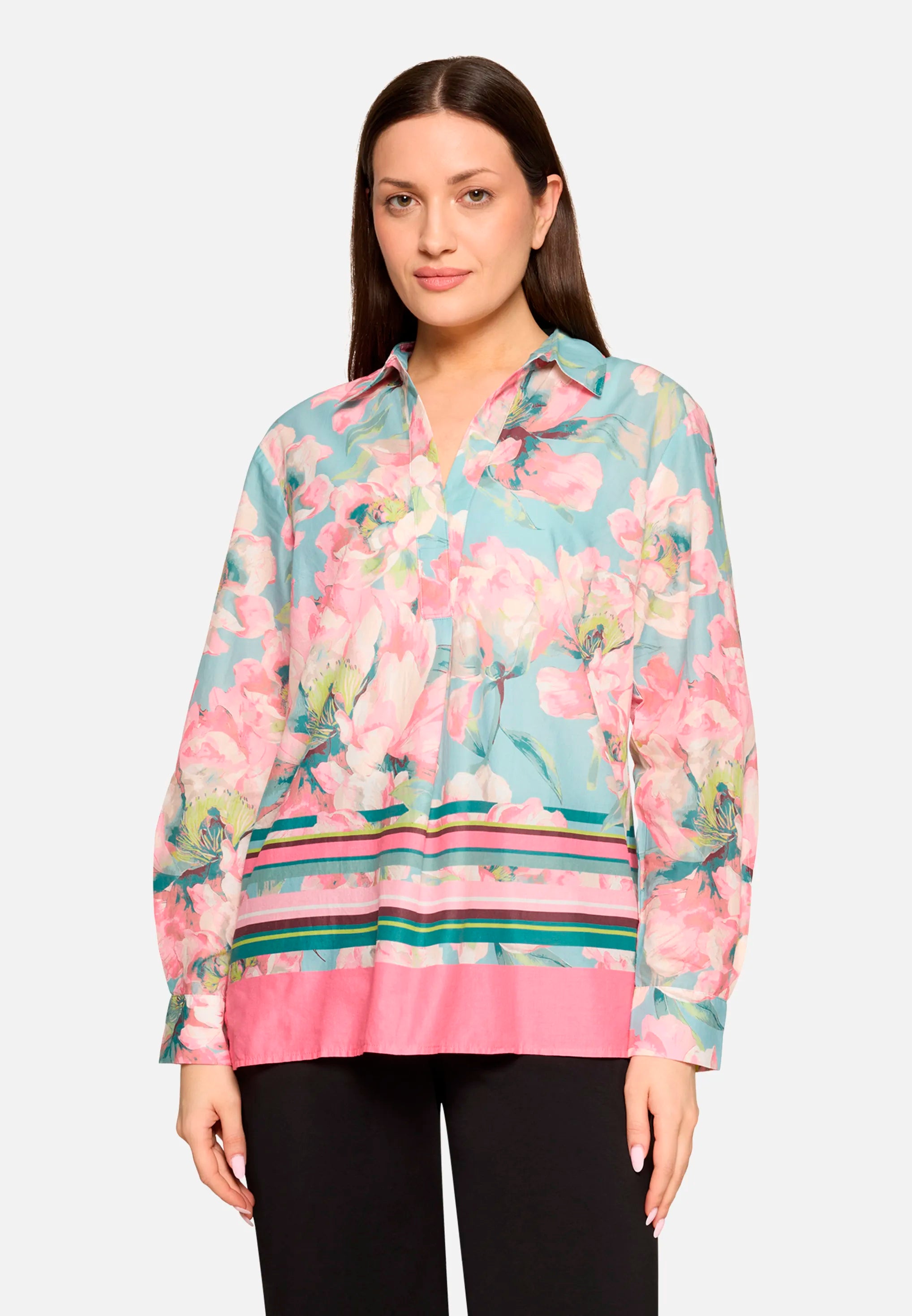 Betty Barclay Mint/Rose Women Long-Sleeved Blouse SKU: 8032-1850_5802 Image 01