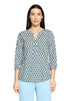 Betty Barclay Blue/Green Women Slip-On Blouse with 3/4 Sleeves SKU: 8034-1855_8850 Image 01