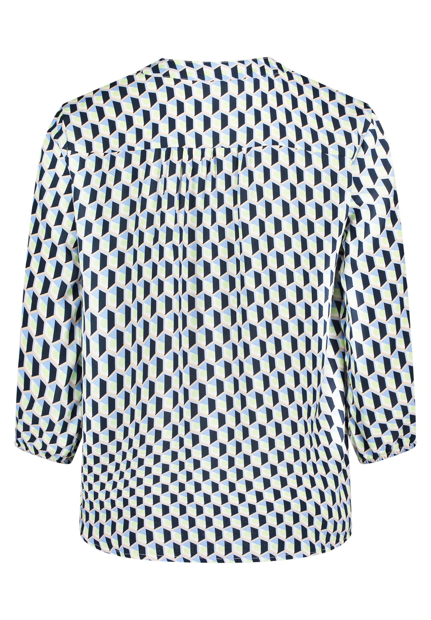 Betty Barclay Blue/Green Women Slip-On Blouse with 3/4 Sleeves SKU: 8034-1855_8850 Image 08