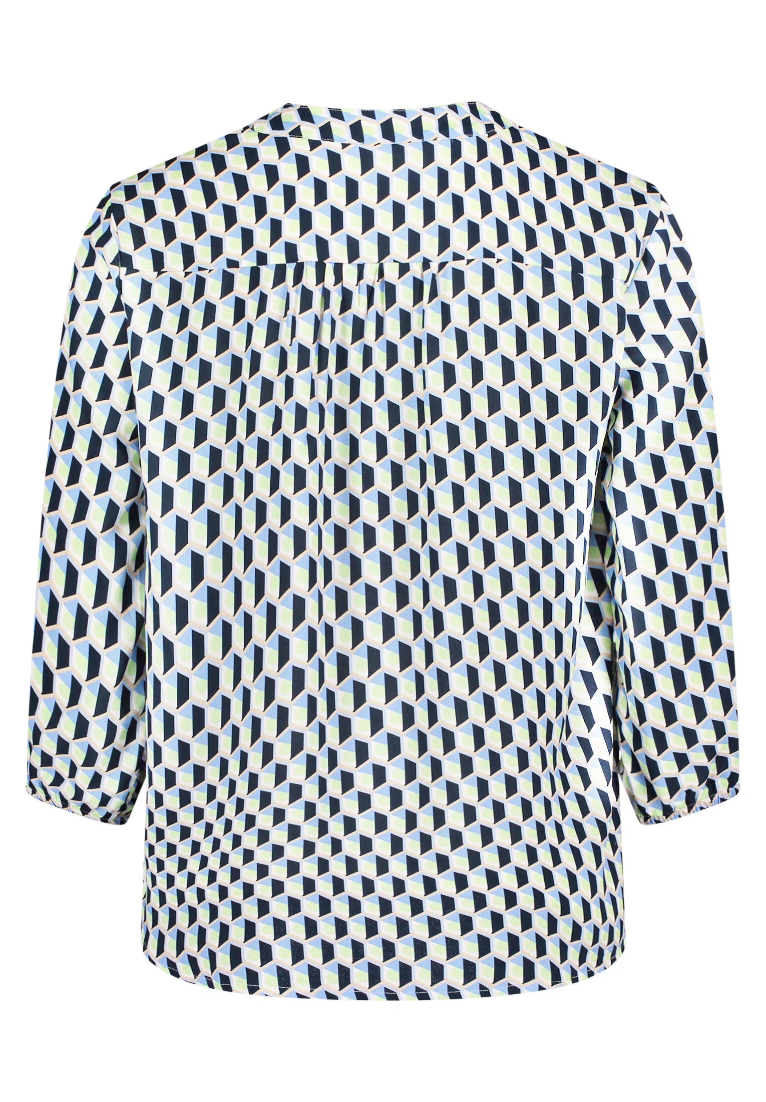 Betty Barclay Blue/Green Women Slip-On Blouse with 3/4 Sleeves SKU: 8034-1855_8850 Image 08