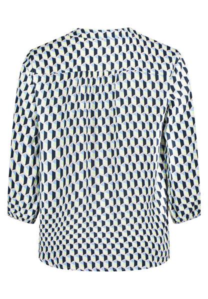 Betty Barclay Blue/Green Women Slip-On Blouse with 3/4 Sleeves SKU: 8034-1855_8850 Image 08
