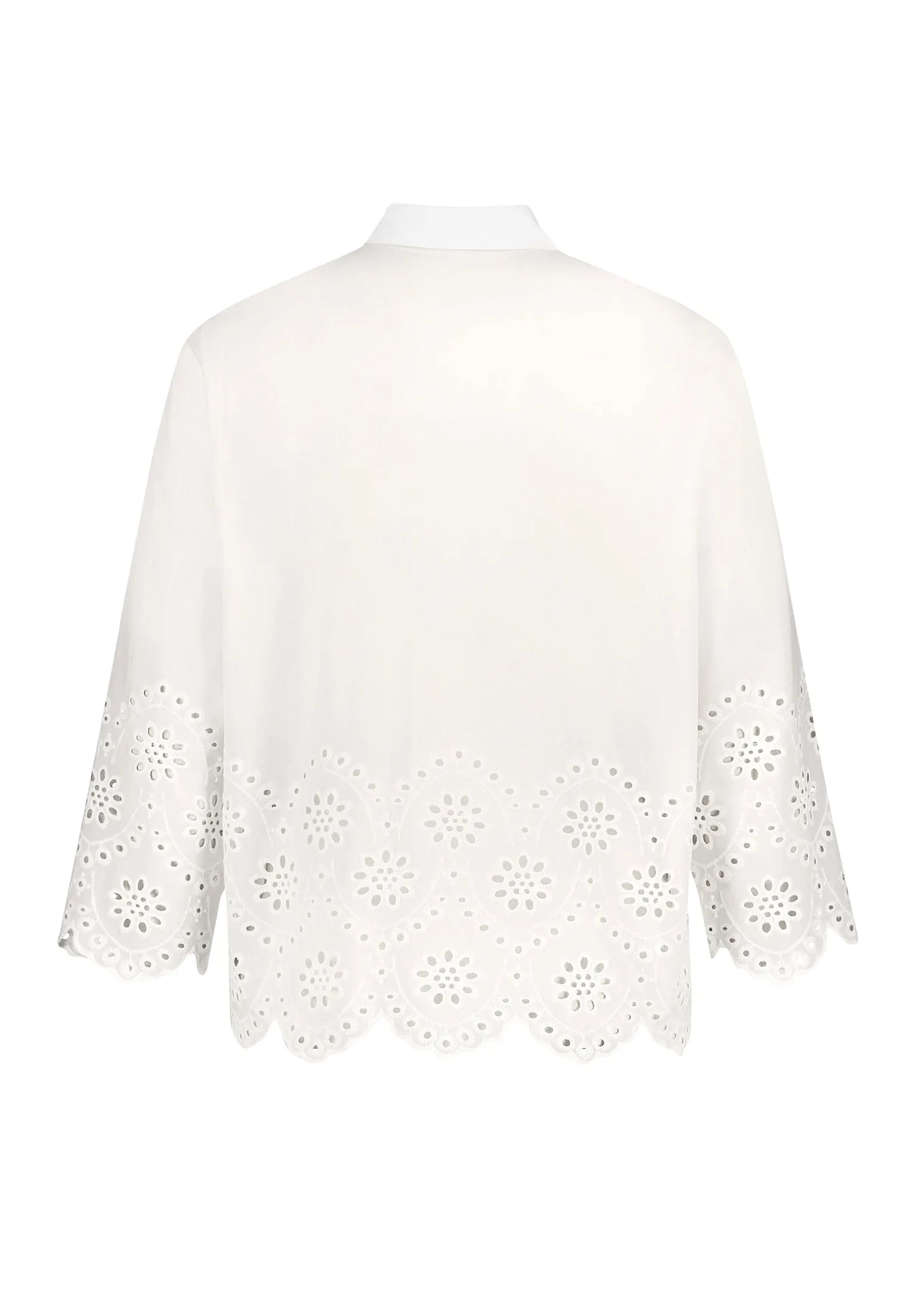 Betty Barclay Offwhite Women Lace Blouse with Decorative Edges SKU: 8036-1926_1014 Image 02