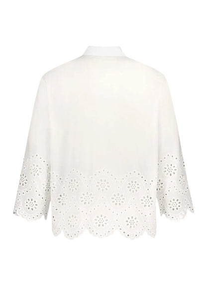 Betty Barclay Offwhite Women Lace Blouse with Decorative Edges SKU: 8036-1926_1014 Image 02