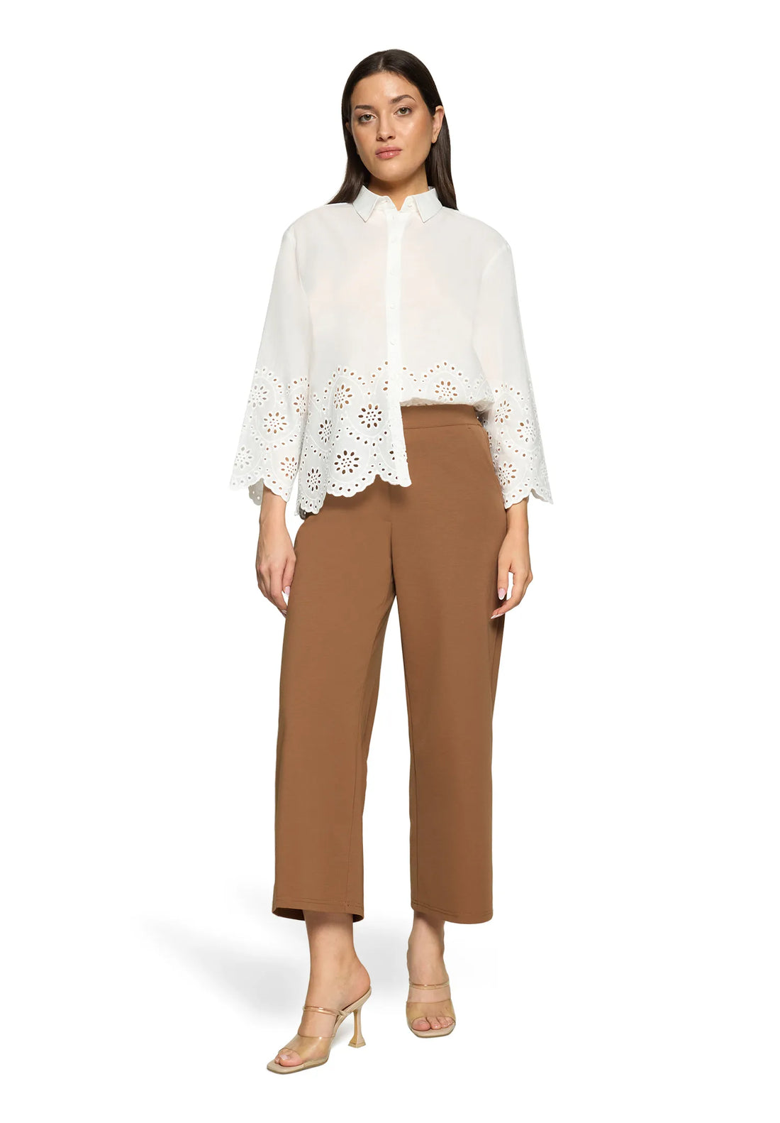 Betty Barclay Offwhite Women Lace Blouse with Decorative Edges SKU: 8036-1926_1014 Image 05