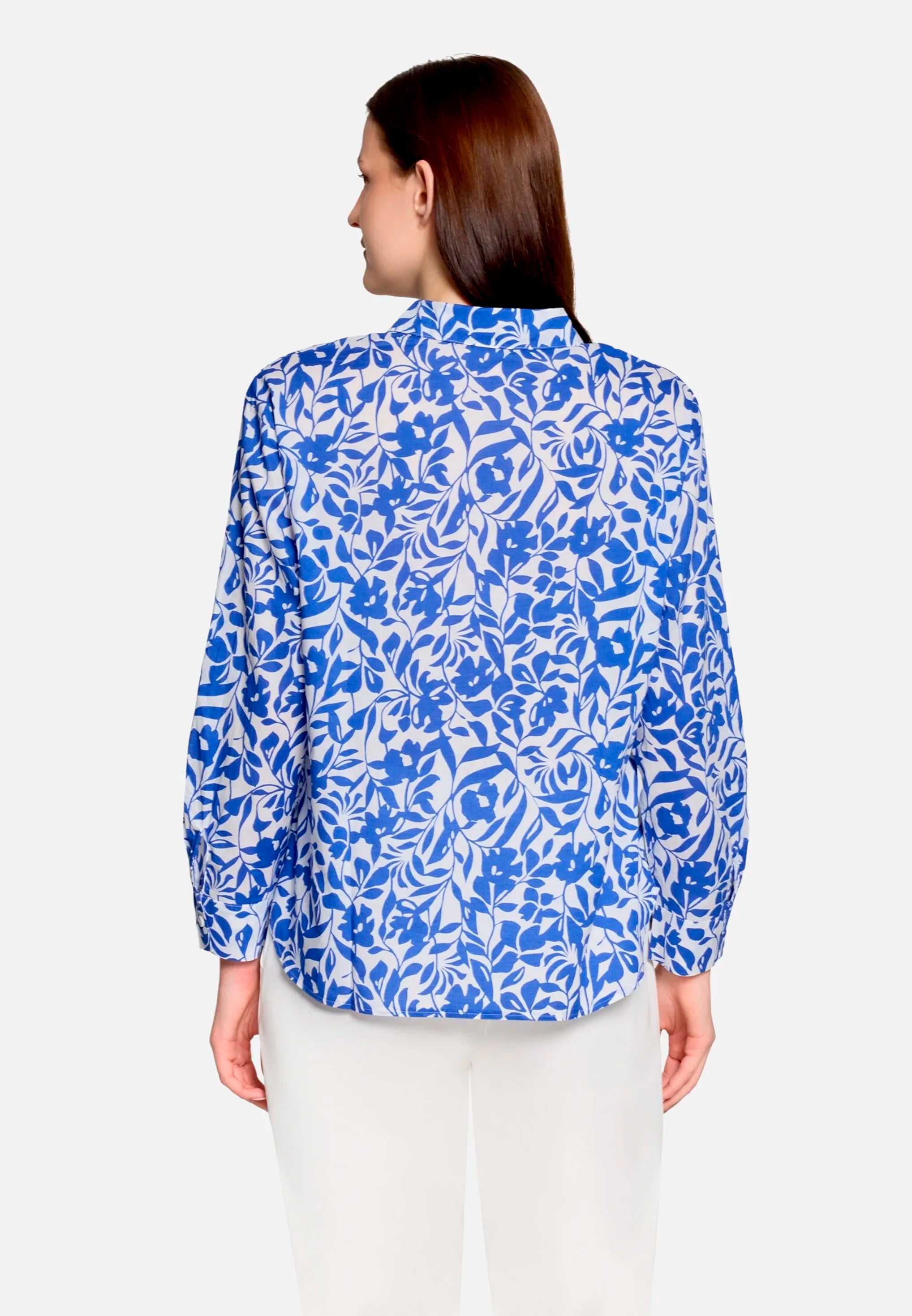 Betty Barclay Cream/Blue Women Long-Sleeved Blouse SKU: 8046-1909_1881 Image 03