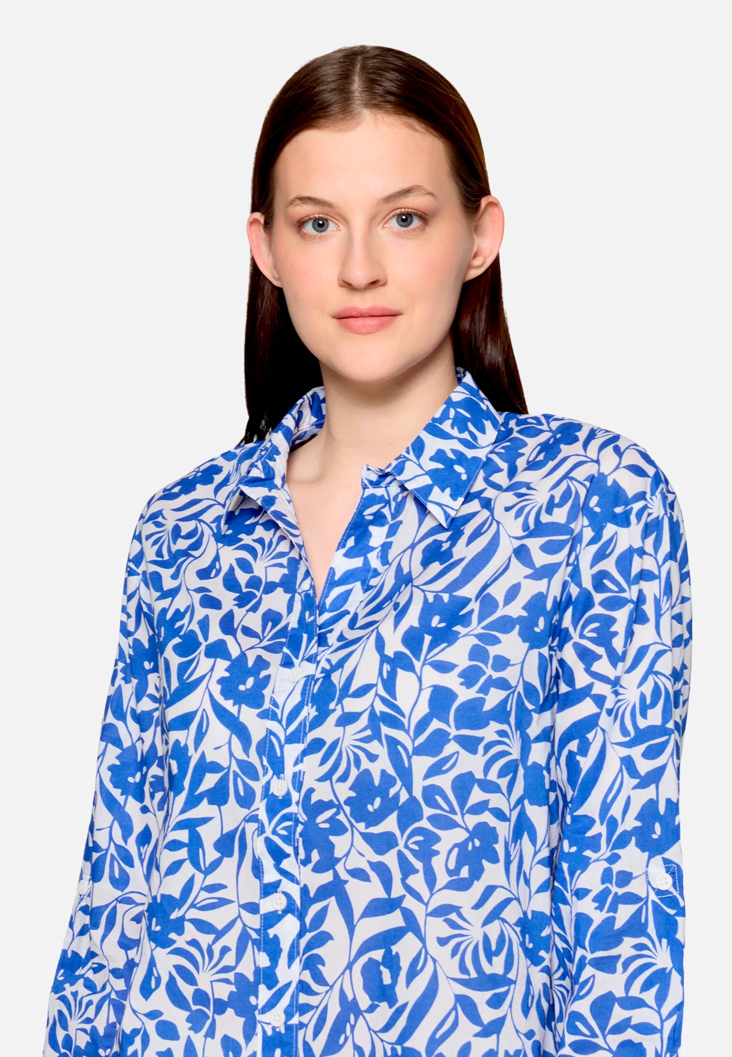 Betty Barclay Cream/Blue Women Long-Sleeved Blouse SKU: 8046-1909_1881 Image 06
