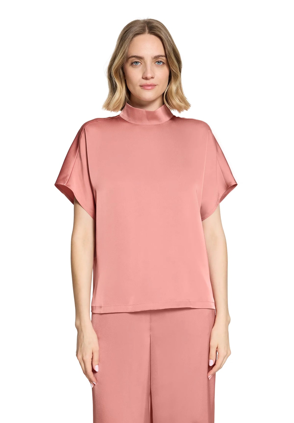 Betty Barclay Light Mahogany Women Solid Color Slip-On Blouse SKU: 8111-1196_4688 Image 01