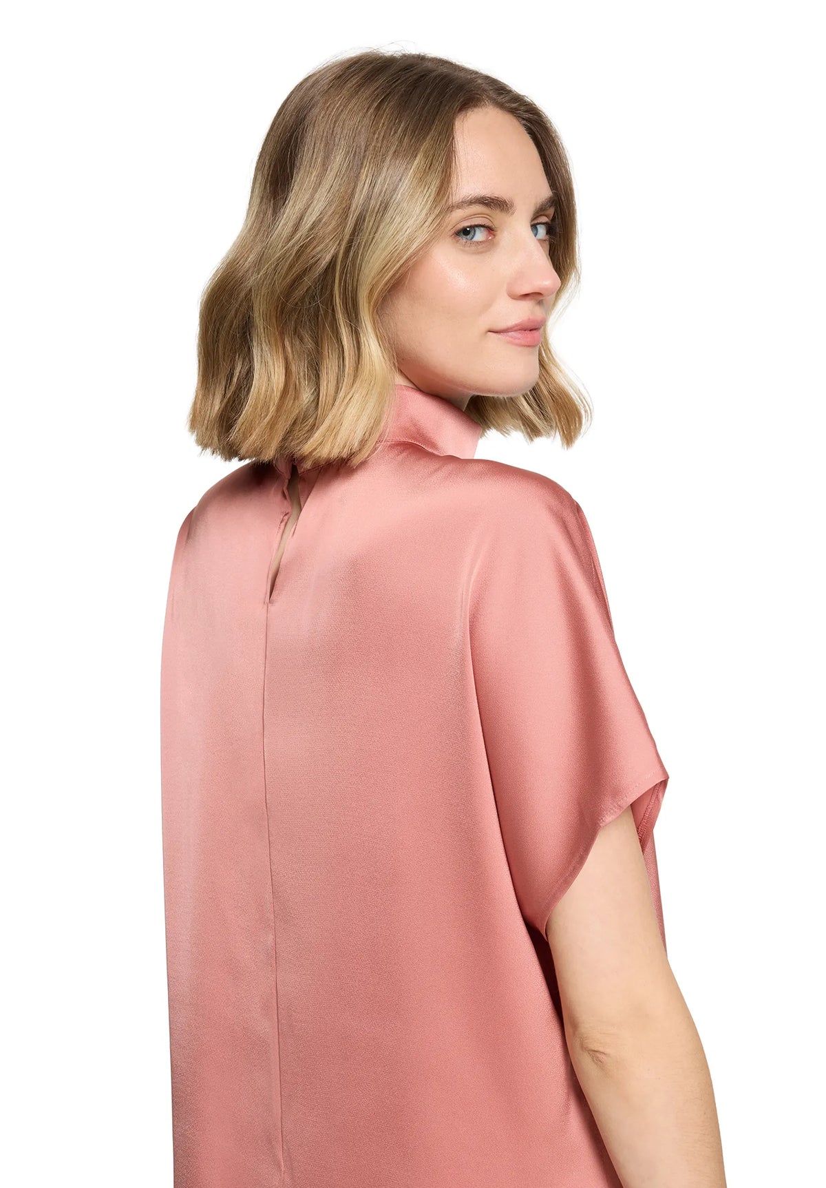 Betty Barclay Light Mahogany Women Solid Color Slip-On Blouse SKU: 8111-1196_4688 Image 07