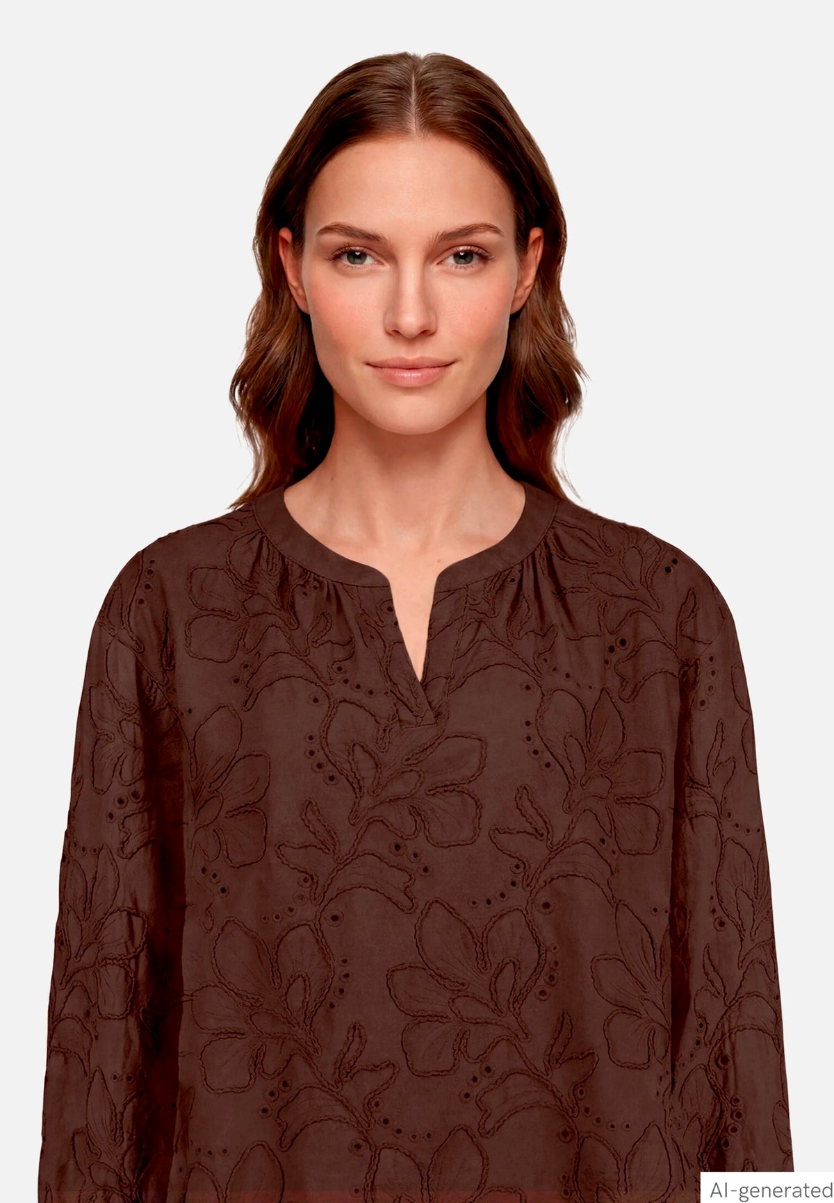 Betty Barclay Muskat Women Long-Sleeved Slip-On Blouse with Embroidery SKU: 8114-1664_7063 Image 07
